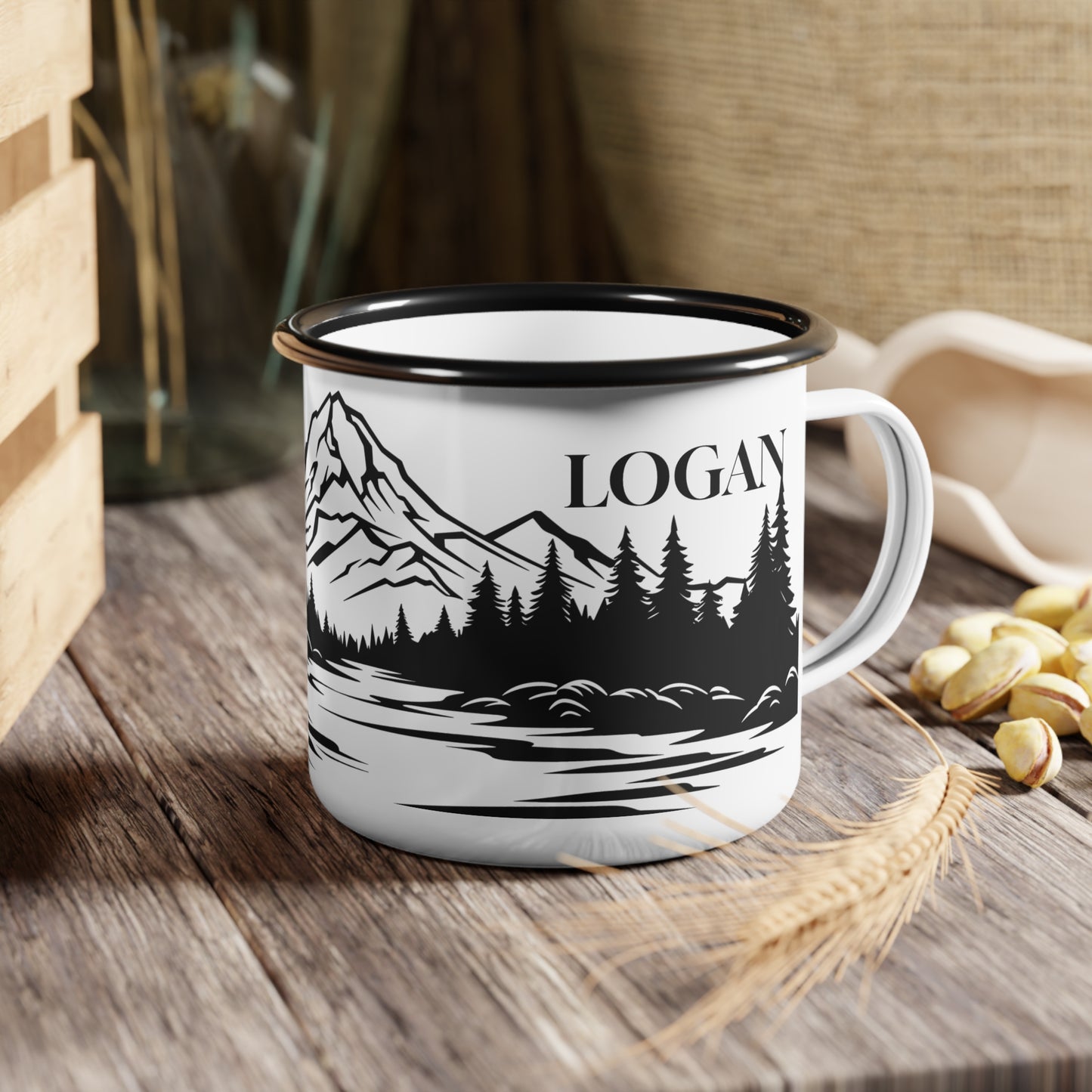 Personalized Enamel Campfire Cup 12oz