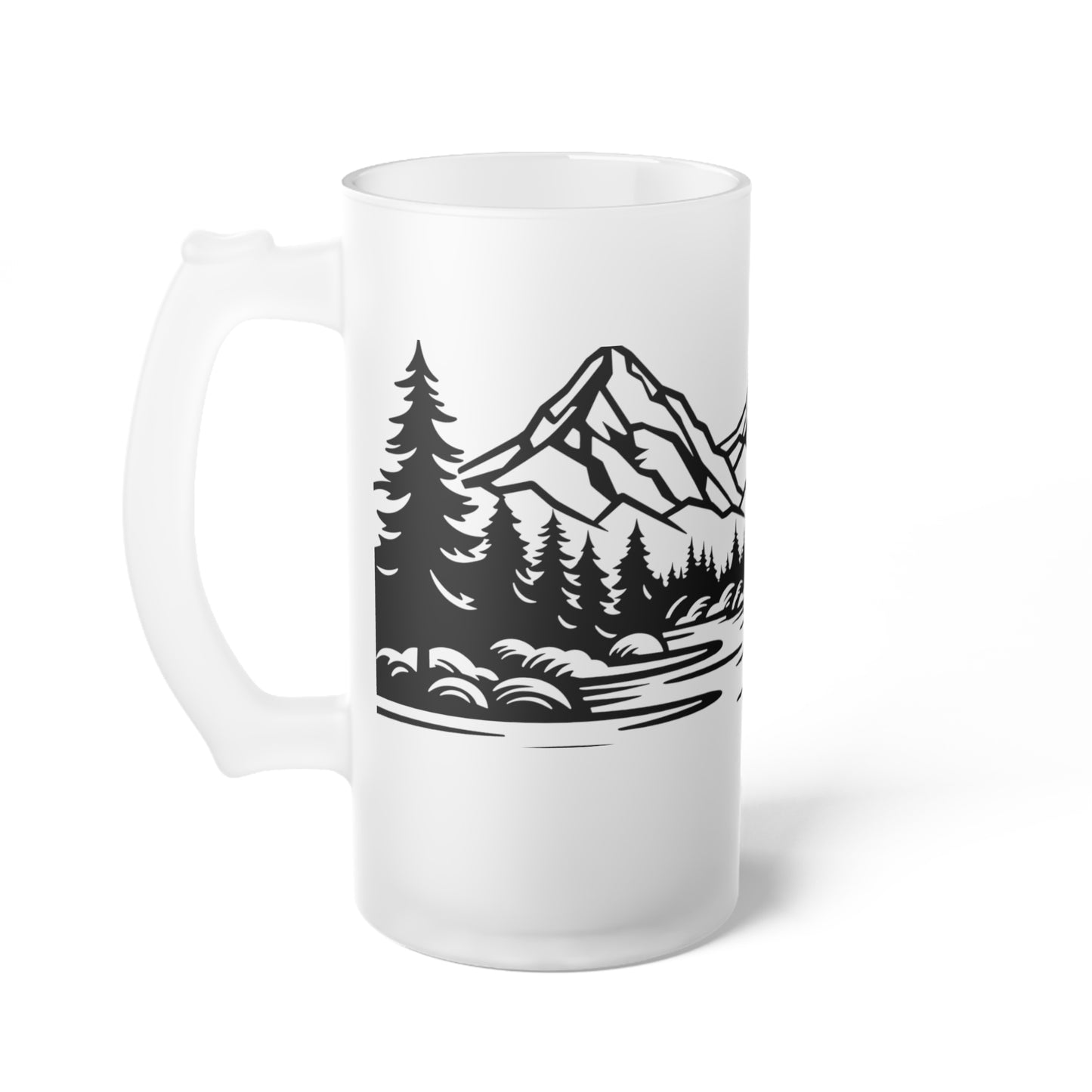 Frosted Glass Beer Mug 16oz