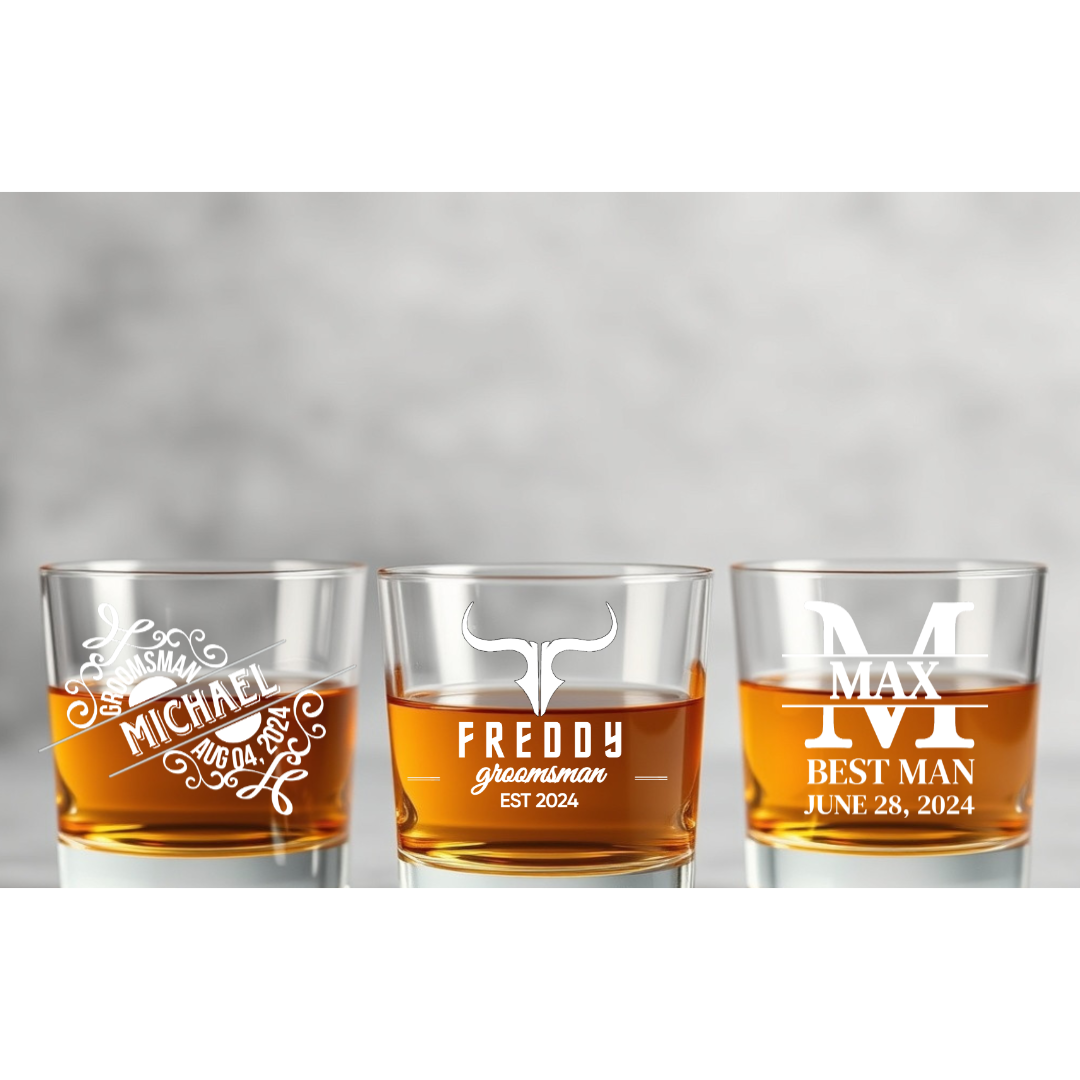 Custom Engraved Rocks Glasses 10oz