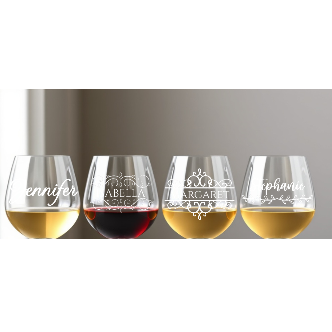 Personalized Stemless Wine Glasses Bulk 11.75oz