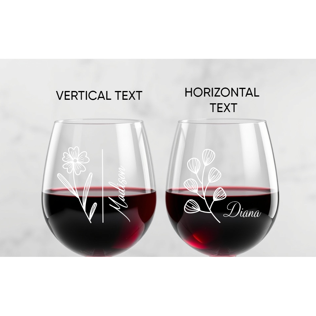 Custom Stemless Wine Glass 11.75oz