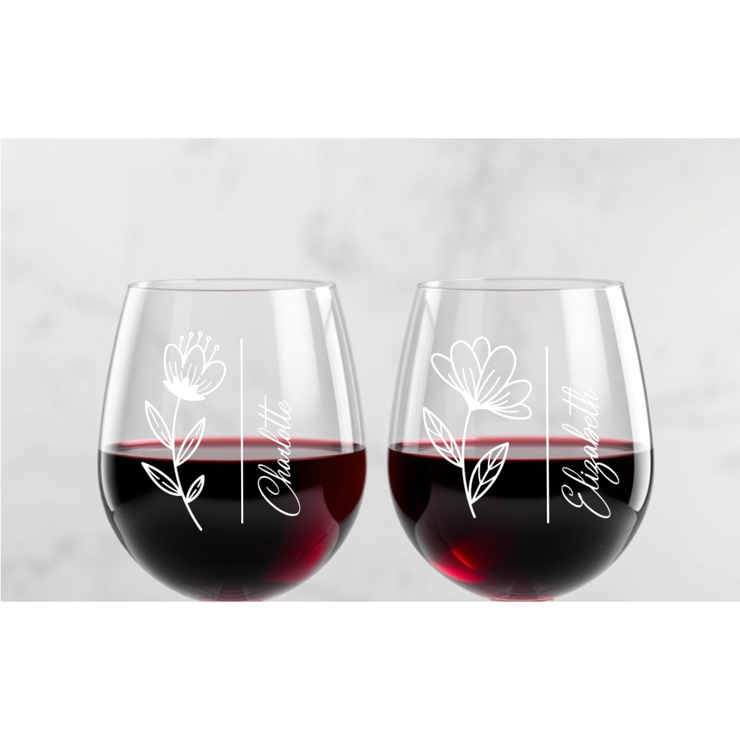 Custom Stemless Wine Glass 11.75oz