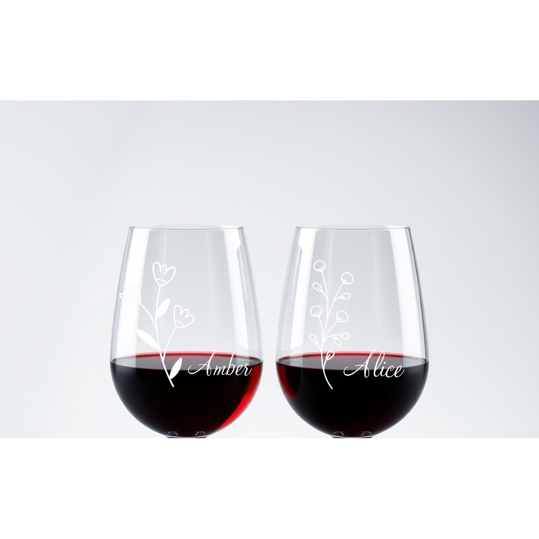 Custom Stemless Wine Glass 11.75oz