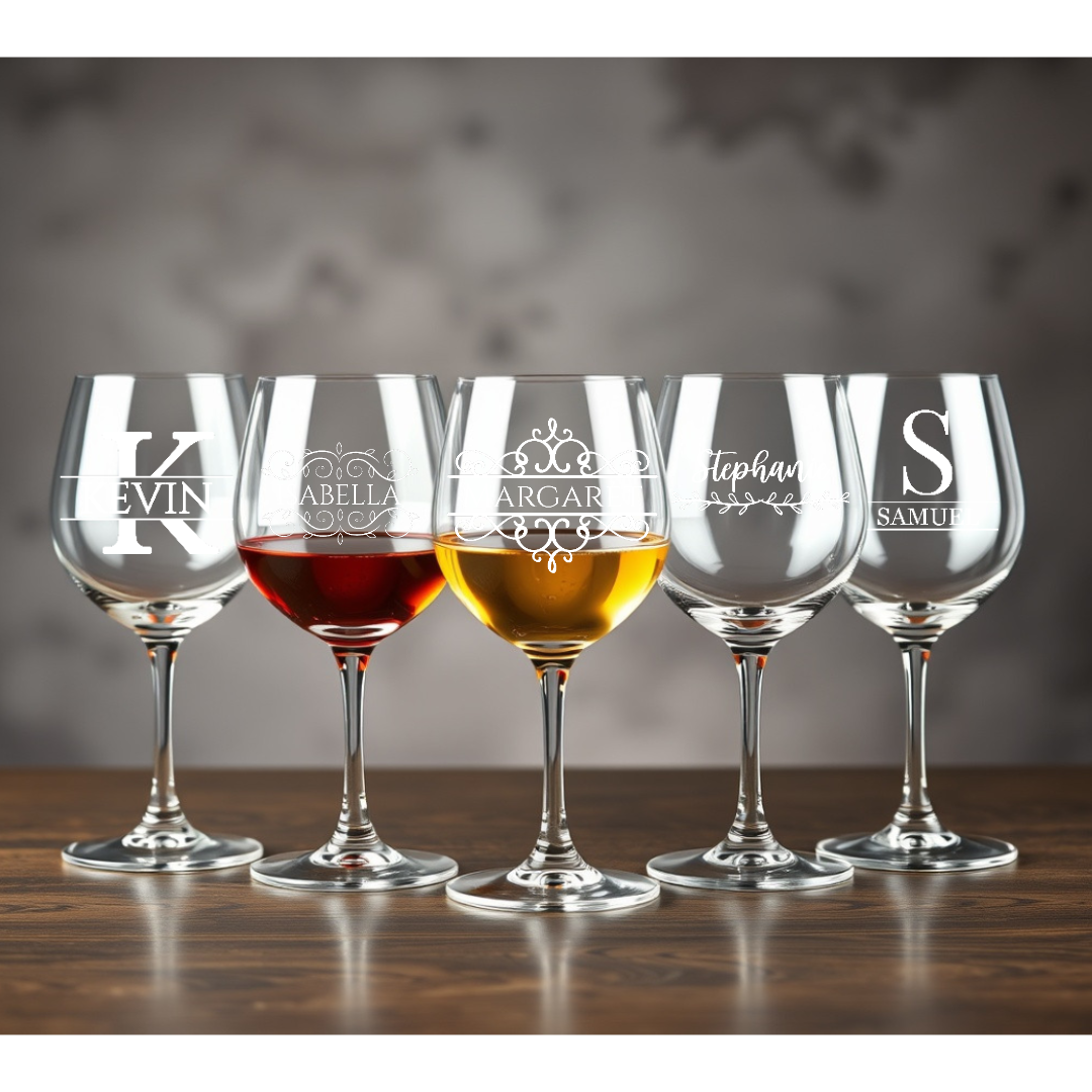 Personalized Wine Glasses 12oz - Sleek and Stylish