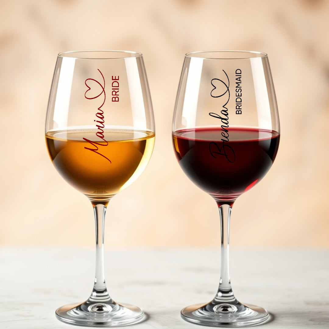 Personalized Wine Glasses Wedding 12oz