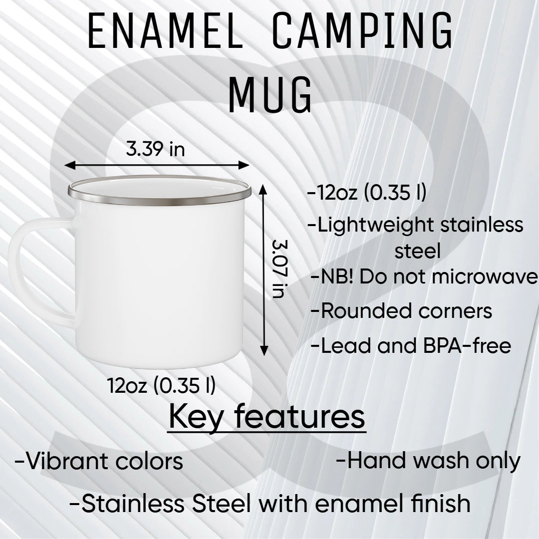 Durable Enamel Camping Mug 12oz