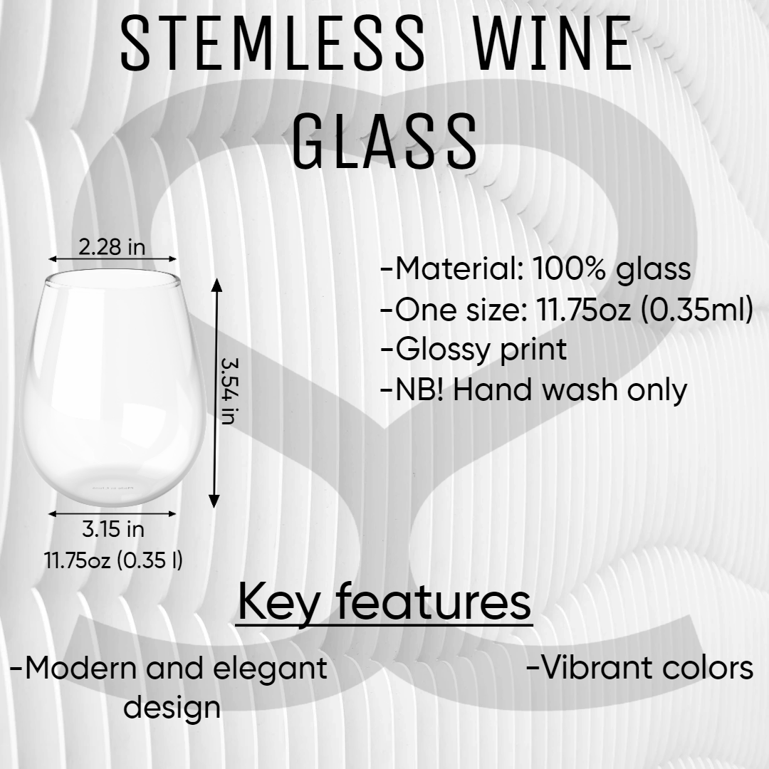 Custom Stemless Wine Glass 11.75oz