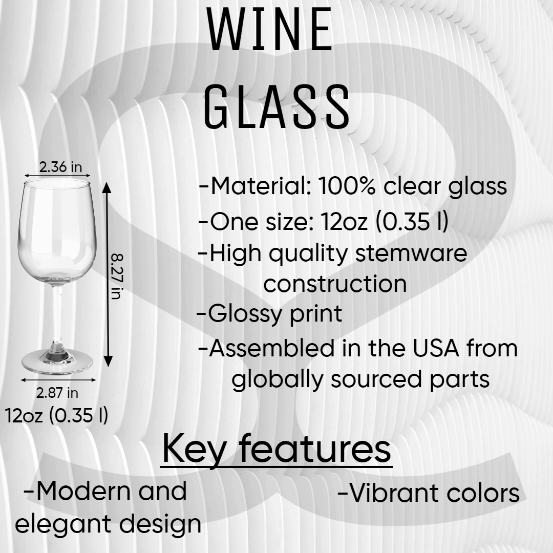 Personalized Wine Glasses 12oz - Sleek and Stylish